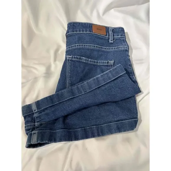 BDG Womens Blue Denim Button Fly Cuffed Hem Shorts Size 30 - Picture 6 of 8